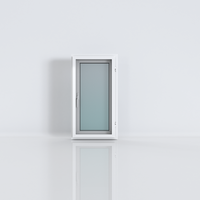 Окно Hoffen Pro UPVC современное вертикально-раздвижное для кухни/спальни, 60x110, белая рама, стекло, москитная сетка, звукоизоляция