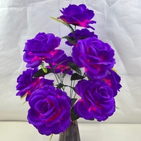 Bouquet de roses artificielles en soie, fausses fleurs de roses pour la maison, vase, décoration florale pour les tombes et les commémorations