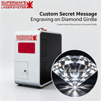 Mesin Pengukir Laser Akurasi Tinggi Terbaru Diamond Girdle UV 355nm Sistem Pendingin Penanda Titik 5um untuk Berlian Lepas AI DXF