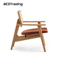 Nordic Design und Mid Century Style Eiche Holz und Wicker Cane Sessel