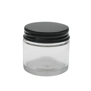 Chất Lượng Cao 60Ml Mỹ Phẩm Kem Thủy Tinh Rỗng Jar Jar Với Nhôm Nắp