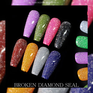 Sơn Gel <span class=keywords><strong>Top</strong></span> Coat Không Cần Lau Disco Gel Polish Phát Sáng Trong Bóng Tối Kim Tuyến Kim Cương Disco Phản Quang Sơn Móng Tay Gel - Product Image 4
