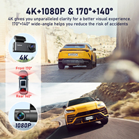 OEM/ODM Kamera Dasbor Tersembunyi 4K Lensa Ganda GPS 2 Kanal 5G WiFi dengan Perekaman Berulang, Penglihatan Malam Super & Monitor Parkir