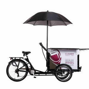 Vélo cargo café manuel avec couvercle sur la boîte avant tricycle pour affaires de rue - Product Image 1