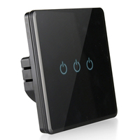Cadre en verre trempé 3 gangues pour interrupteur mural tactile intelligent WiFi 10A pour maison connectée