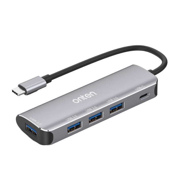 OTN Aluminum Alloy 6-in-1 USB-C Hub with 3 USB 3.0 Ports & SD/MicroSD Reader Compatible for MacBook Pro in Stock