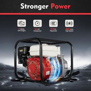 Pompe à eau portable à moteur essence 4 temps de 2 pouces, 7,5 CV, capacité 60 m³/h, aspiration 7 m, pour irrigation de piscine, démarrage par lanceur - Product Image 6