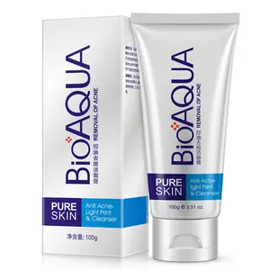 BIOAQUA-crème nettoyante anti-acné pour le visage, contrôle de l'huile, élimine les points noirs, nettoyage en profondeur, mousse, nettoyante, huile