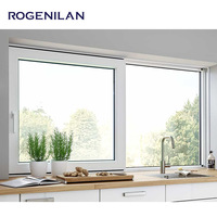 Rogenilan 2025 Trending Ventana corredera de vidrio de aluminio con persianas Filipinas Seguridad Vitre Ventanas deslizantes