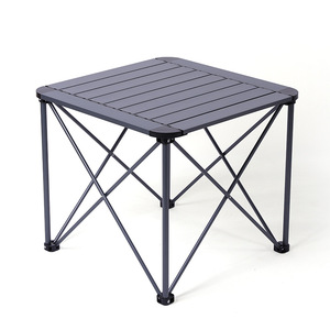 Folding <b>Table</b> Square Portable Outdoor Aluminum Alloy Weather Resistant Camping <b>Barbecue</b> <b>Table</b> - Product Image 2