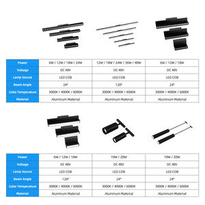 48V Lineaire Tracklight Verstelbare LED Lamp Magnetische Rail LED Track Light Inbouwmontage Zwart 2-Draads Magneet Railsysteem - Product Image 2