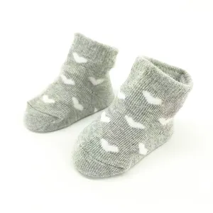 Противоскользящие носки от производителя, 100% хлопковые носки для новорожденных