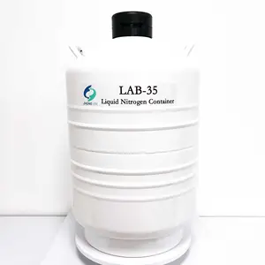 Buen precio nitrógeno líquido Dewar 35 litros de aluminio veterinario tanque de nitrógeno líquido