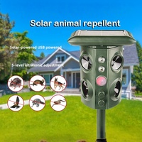 Répulsif Solaire Portable Écologique Étanche à Ultrasons pour Extérieur - Lutte Contre les Nuisibles et les Oiseaux - Protection des Cultures