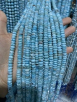 Nouvel Arrivage Perles de Larimar de Forme Fantaisie en Chaîne Pierre Précieuse Naturelle Cristalline Approvisionnement Direct Usine
