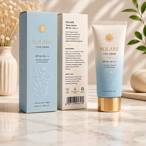 กล่องครีมปรับสีผิว SPF แบบกำหนดเองสำหรับบรรจุภัณฑ์ผลิตภัณฑ์ดูแลผิว - Product Image 1