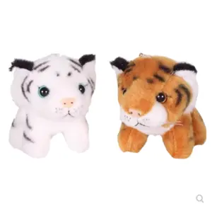CE/ASTM 2024 nuevo llavero de tigre de dibujos animados personalizado al por mayor juguetes de peluche peluches creativos Cadena de teléfono para niñas