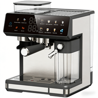 Cafetera Espresso Anbolife de 20 Bares con Molinillo Integrado, Cafetera Todo en Uno, Preparación Silenciosa, Diseño Compacto