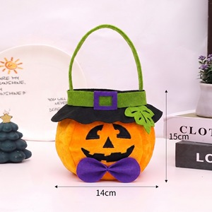 Bolsa de Halloween para Niños, Linda Bolsa de Truco o Trato, Bolso de Mano de Murciélago, Cubo de Dulces de Murciélago, Calabaza, Araña Naranja, Boo - Product Image 3
