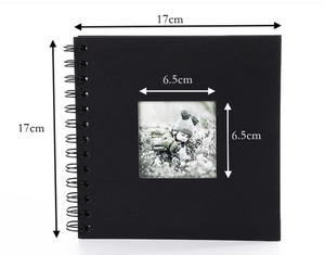 <span class=keywords><strong>Album</strong></span> photo 7x7 pouces, couverture rigide en kraft avec fenêtre, <span class=keywords><strong>album</strong></span> de scrapbooking, livre de souvenirs vierge pour bébé, mariage, livre d'invités, remise de diplôme - Product Image 2