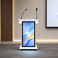 Podio Educativo Inteligente Personalizado con Pantalla Táctil Infrarroja de 10 Puntos, Full HD, Ajustes Motorizados de Aluminio, CMS Basado en la Nube, Móvil