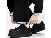 Chaussures de sport unisexes à lacets, en toile, imperméables et respirantes, avec semelle épaisse, logo personnalisé du fabricant, chaussures tendance européennes