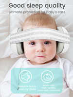 Cache-oreilles 2 en 1 pour bébé-Protège l'ouïe des bébés et des tout-petits-Bandeau unique pour un ajustement et un confort sûrs (motif arc-en-ciel)