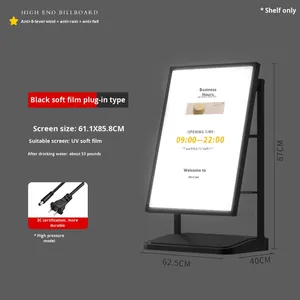 Support d'affichage LED extérieur résistant au vent avec base à eau pour la publicité sur trottoir - Product Image 4