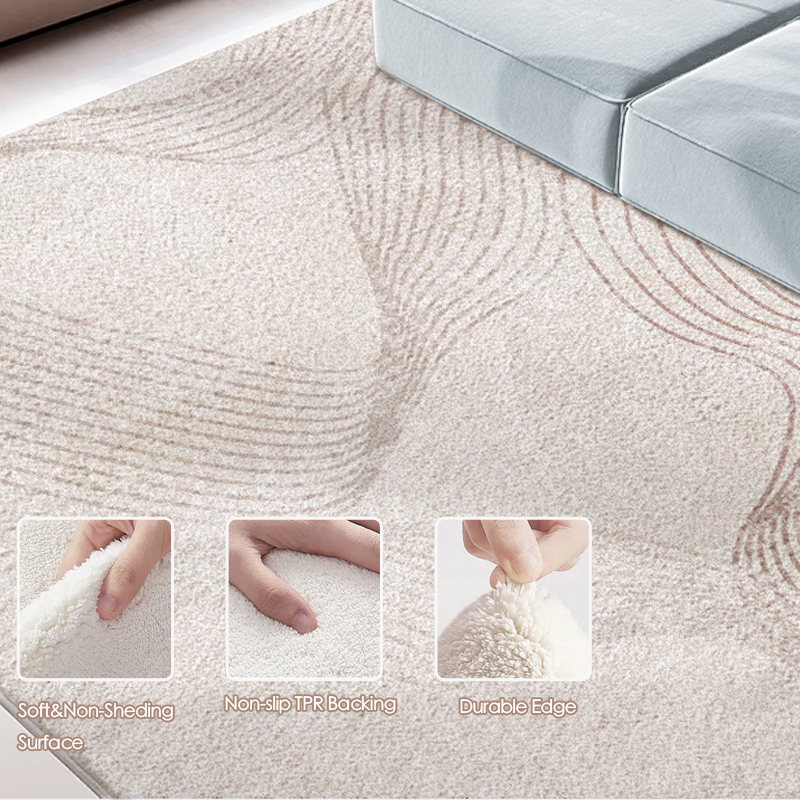 Luxury Faux Cashmere Living Room & Bedroom Rug – Easy-Clean Plush Area Rug - View 2