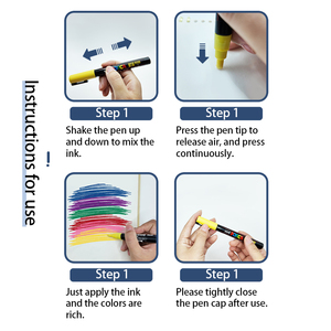 Marqueurs d'art UMI, marqueur acrylique liquide droit, pointe souple, stylo à <span class=keywords><strong>dessin</strong></span>, encre permanente, non effaçable, art pour étudiants - Product Image 5