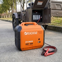 Générateur Inverter Portable à Essence 3000W, Sortie CC 24V, Onde Sinusoïdale Pure pour Camping, VR, Extérieur et Urgences
