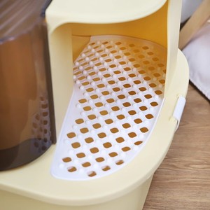 กระบะทรายแมวทรงสี่เหลี่ยมขนาดใหญ่พิเศษ แบบปิดมิดชิด ป้องกันการกระเด็น กลิ่นไม่รั่วซึม ทำความสะอาดง่าย ผลิตจากพลาสติก PP เป็นมิตรต่อสิ่งแวดล้อม - Product Image 4