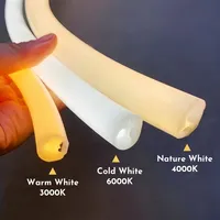 Tube néon rond noir et blanc RVB en silicone, diffuseur flexible, étanche IP67 pour extérieur, bande lumineuse en gel de silice pour WS2812 WS2811