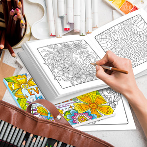 Livres de coloriage en gros pour enfants et adultes, livres d'activités créatives pour soulager le stress, livres de gribouillage créatifs Mandala - Product Image 4