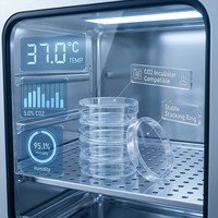Boîte de Pétri en plastique stérile de laboratoire 35 60 100 mm, plaques de Pétri jetables en PS pour la microbiologie, la culture bactérienne, la science