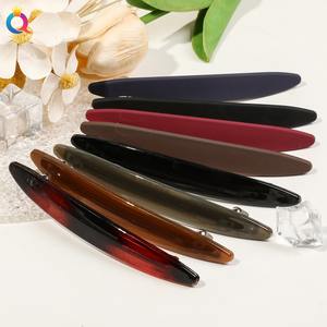 QIYUE kore moda uzun Oval bahar klipsler adet 11.5CM uzun Oval mat düz renk bahar klipsler kadın saç aksesuarları - Product Image 1