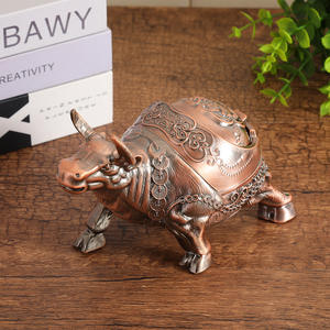 Cenicero ecológico de <span class=keywords><strong>vaca</strong></span> de la suerte moderno con tapa para decoración antimoscas de sala de estar - Product Image 4