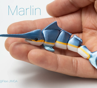 Modèle de poisson-sabre articulé imprimé en 3D, simulation d'impression 3D, impression PLA, personnalisable, peut être imprimé en lots, impression 3D personnalisée