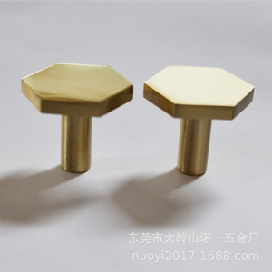 Furniture Handle Octagonal Brass Cabinet <b>Knob</b> 30x34x30 Minimalist Design Durable For Furniture Decoration - Product Image 4