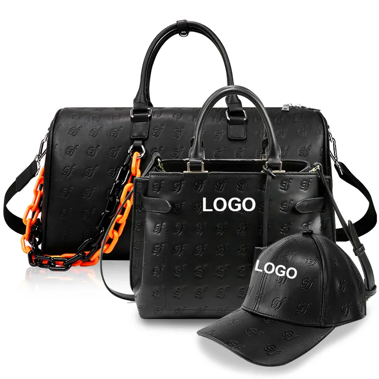 2024 Handbags Hats Sets New Messenger Bag Sac A Main Matching Bucket Hat Duffle Bag Backpack And Purse Set Women Wholesale