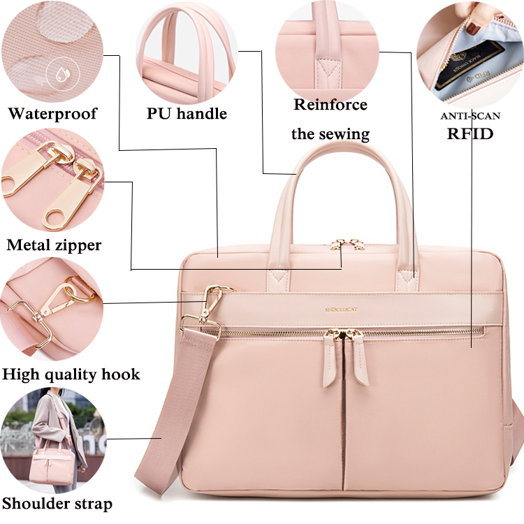 Women's Waterproof Business Laptop Bag – Custom Slim Computer Sleeve & Carrying Case - View 2