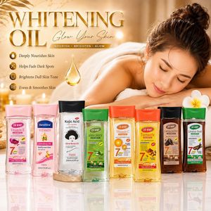Aceite Corporal Premium de 200 ml, Prensado en Frío, No Grasoso, Iluminador, Hidratante, Suave como la Seda, con Vitaminas E y C, para el Cuidado Corporal - Product Image 1