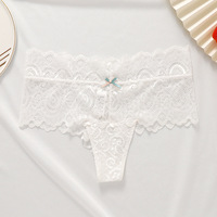 Ropa interior de mujer Sexy Mid Rise Tanga de mujer Triángulo Ladies Under Wears Bragas Plus Size Calzoncillos de encaje