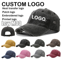 Gorra de Béisbol Estilo Vintage, Deportiva, Desgastada, Lisa, con Bordado Personalizado, Unisex