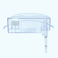 Filtre d'aquarium à séparation sec-humide avec anneaux bio-céramiques, purificateur d'eau 3 en 1 avec cascade et aération pour aquarium rond 4W