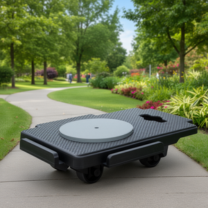 Black Polypropylene 8-Wheel Moving Dolly 330.7 Lb Capacity Logistics <b>Transporting</b> Equipment - Product Image 2