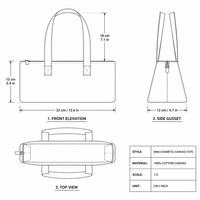 Sac fourre-tout en toile personnalisé, mini sac à cosmétiques, pochette de toilette vintage en coton rouge délavé, organiseur de voyage, trousse de toilette quotidienne