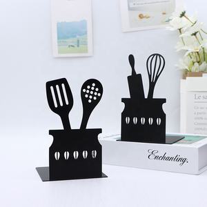 Personalità supporto libro di cucina personalizzato a forma di L Stand regalo promozionale idee in metallo fermalibri per scaffali - Product Image 1