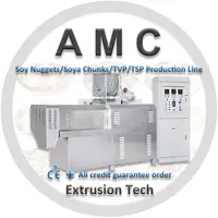 Máquina de tofu de soja americhi + máquina de fabricação de chunks soya + linha de processamento
