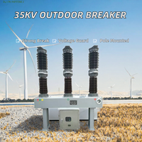 Interrupteur triphasé SF6 monté sur poteau pour extérieur, disjoncteur haute tension 35KV, capacité de coupure 31,5kA pour la production d'énergie éolienne